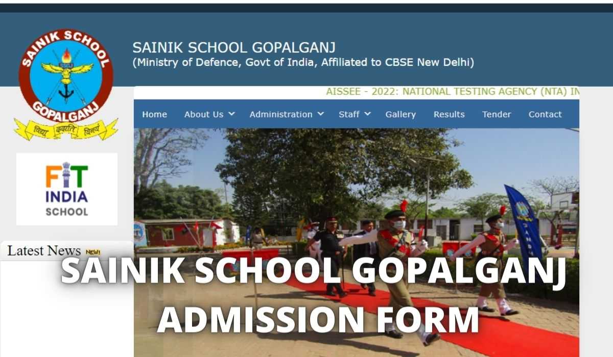 Sainik School Gopalganj Admission Form 2022