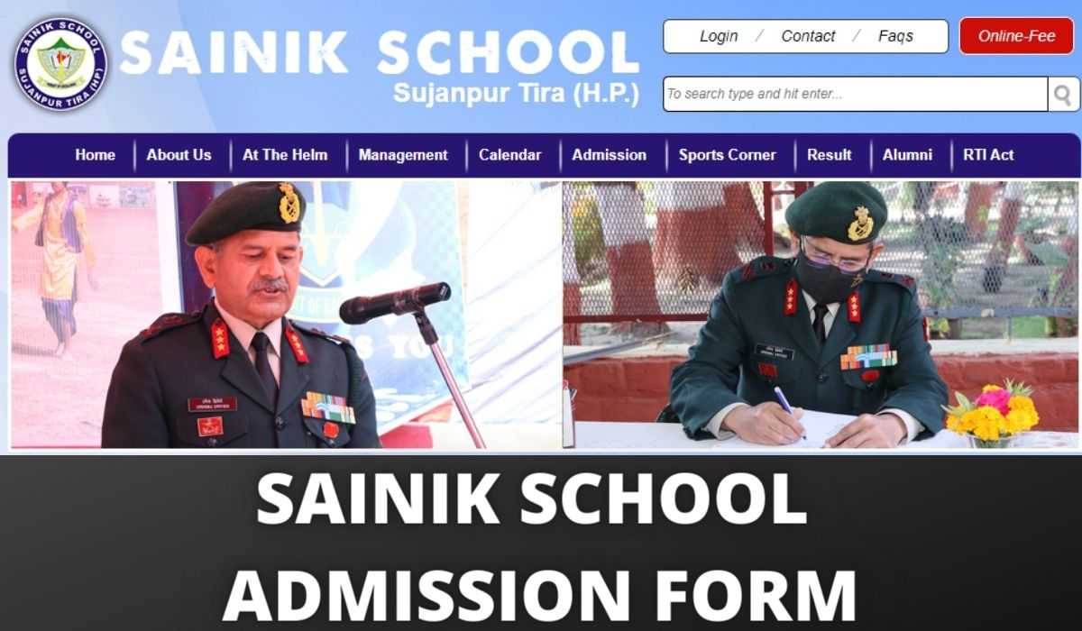 Sainik school Sujanpur Tira Admission 2022-23