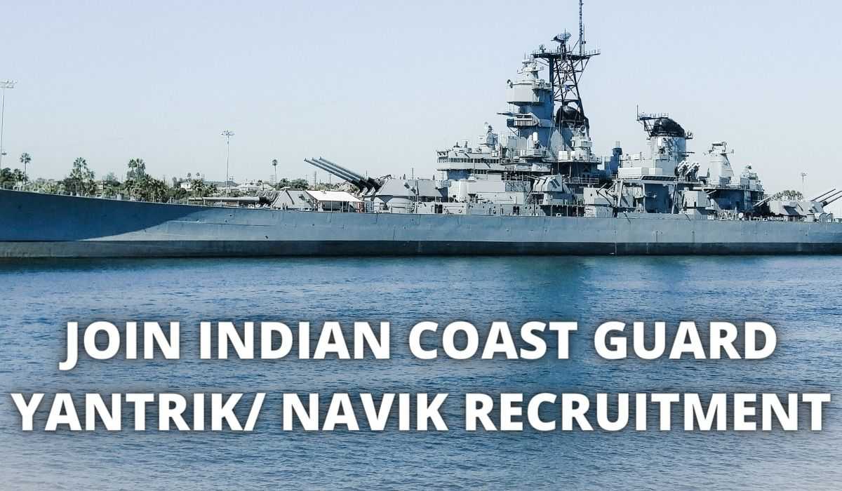 Indian Coast Guard Yantrik Recruitment 2022