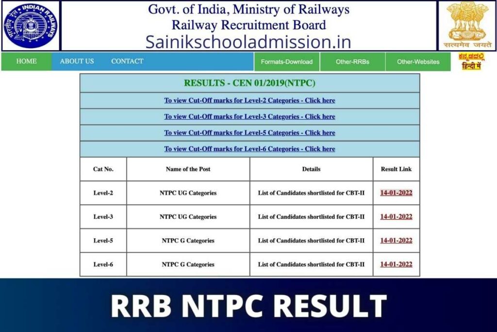 rrb ntpc result