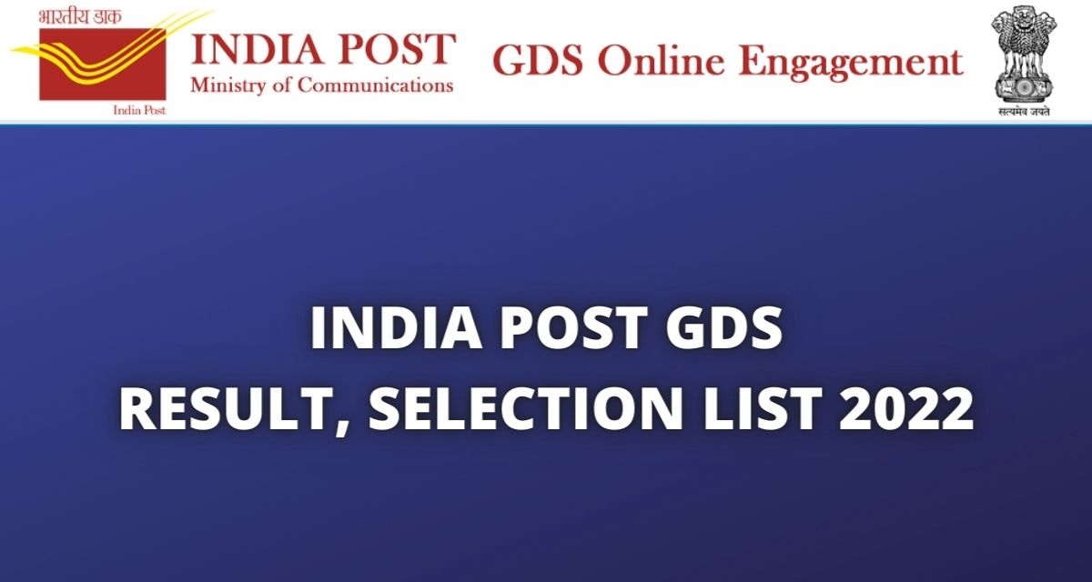 India Post GDS Result 2022 State Wise DV List