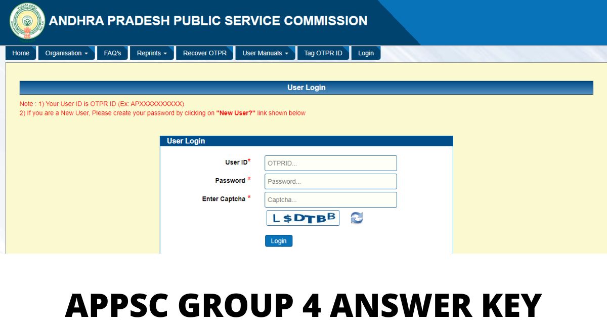 APPSC Group 4 Answer Key 2022