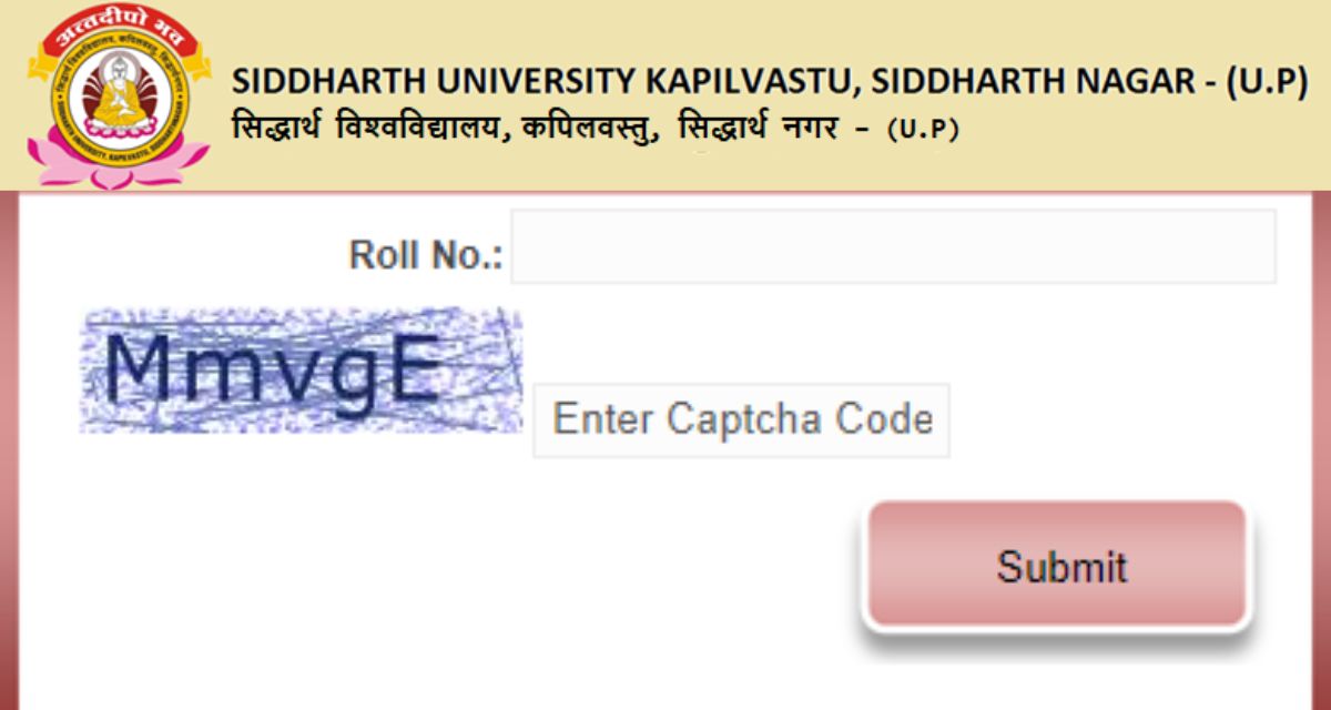 Siddharth University Result 2022
