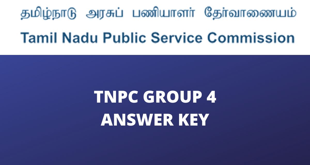 TNPSC Group 4 Answer Key 2022