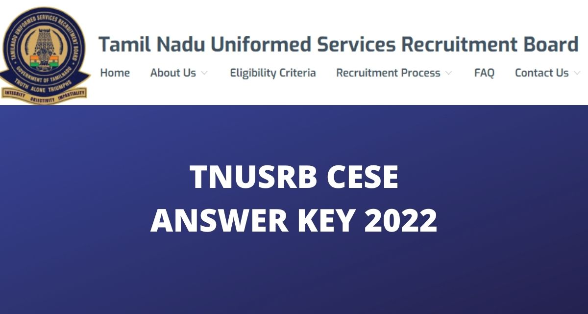 TNPSC CESE Answer Key 2022 PDF Download