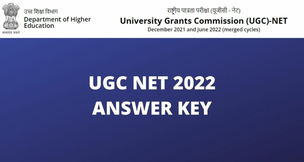 UGC NET 2022 ANSWER KEY