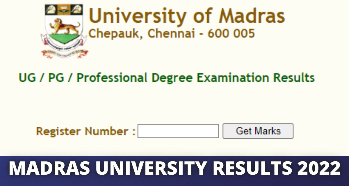 Madras University Results 2022