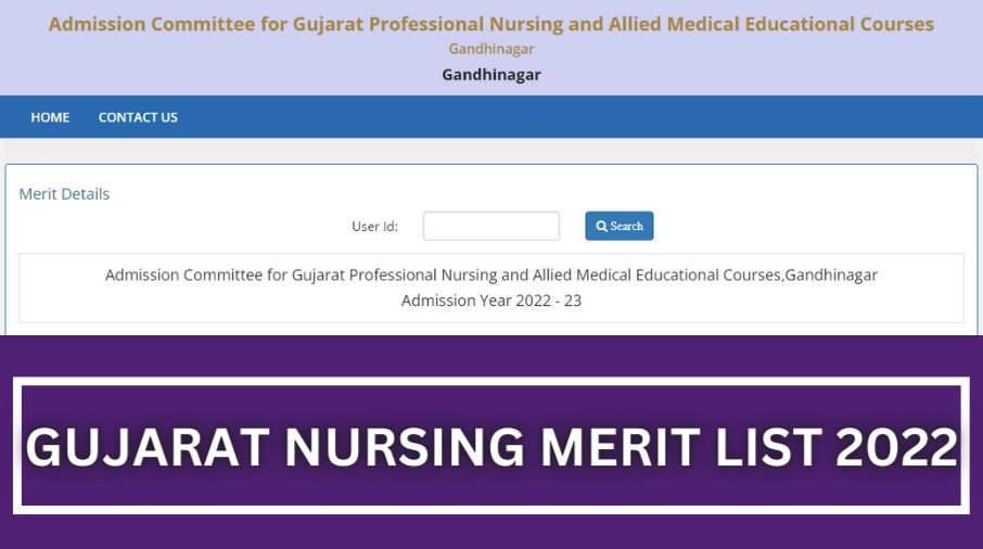 Gujarat Nursing Merit List 2022