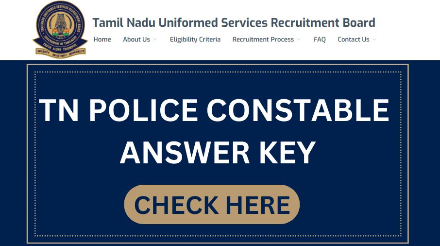 TN POLICE CONSTABLE ANSWER KEY