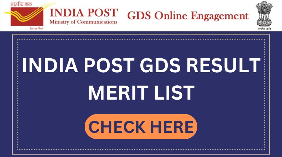 INDIA POST GDS RESULT MERIT LIST
