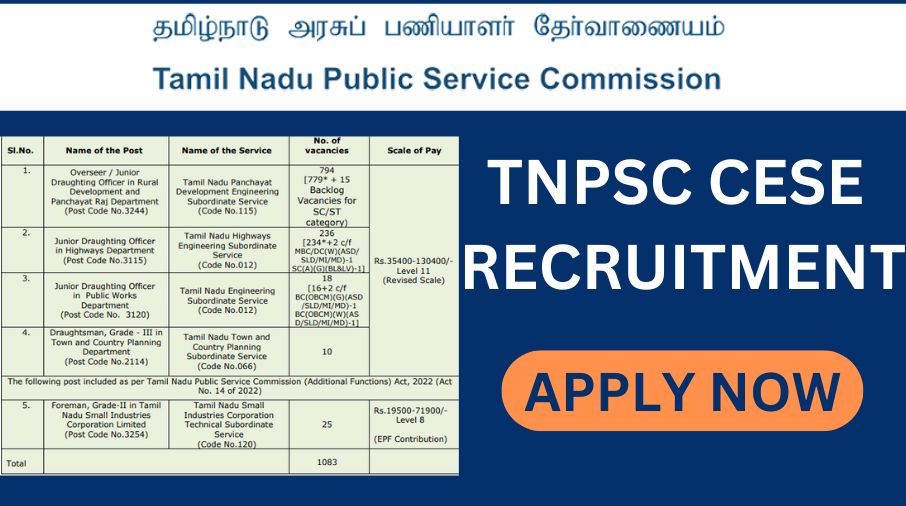 TNPSC CESE Recruitment