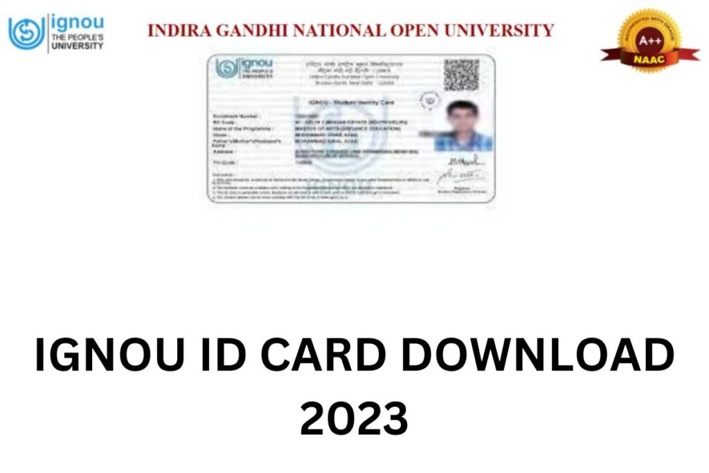 IGNOU ID CARD DOWNLOAD 2023